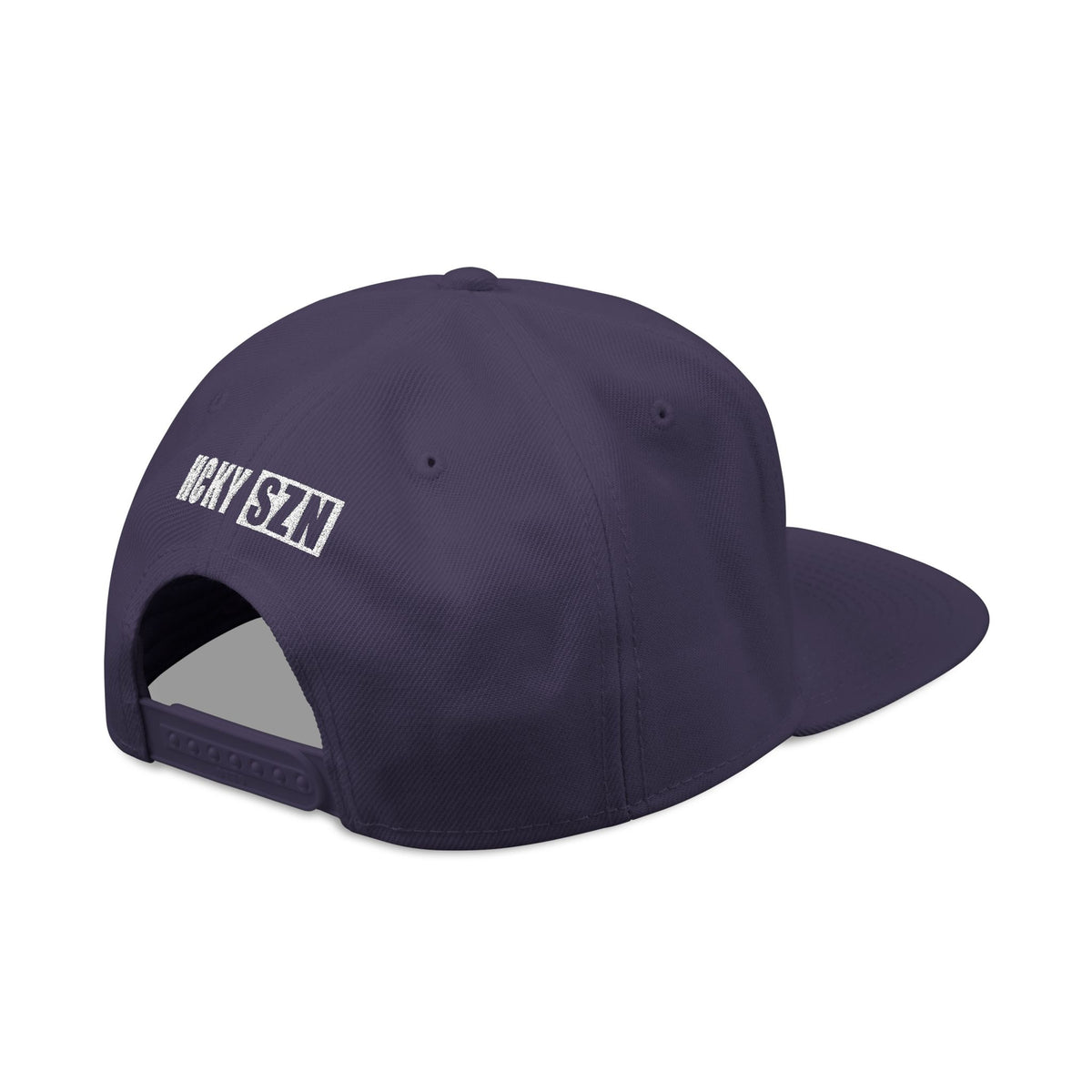 Upside Down HCKY SZN Embroidered Snapback Hat (Navy)