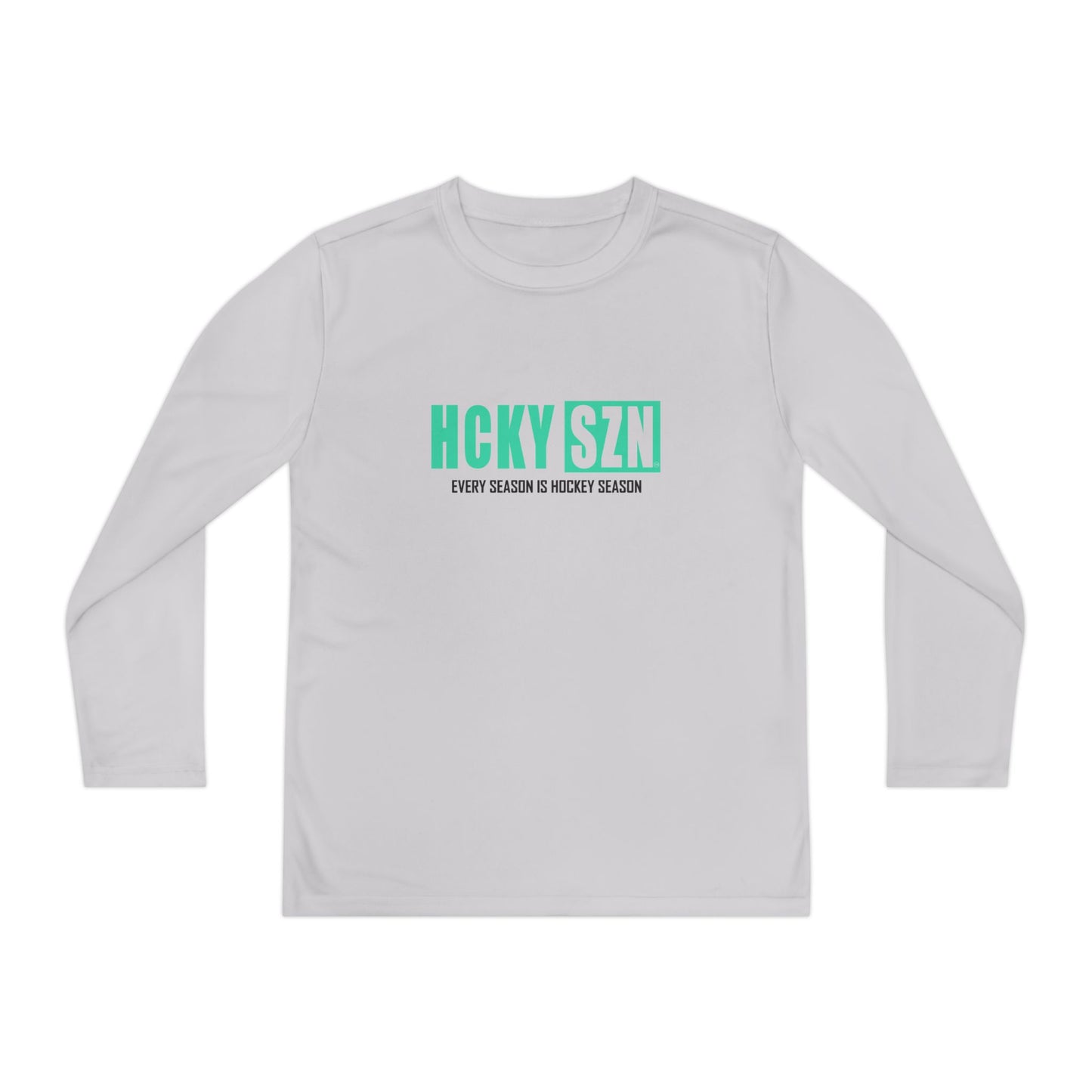 Every Season is HCKY SZN Youth Competitor Long Sleeve Tee (Seafoam Logo) - Various Colors