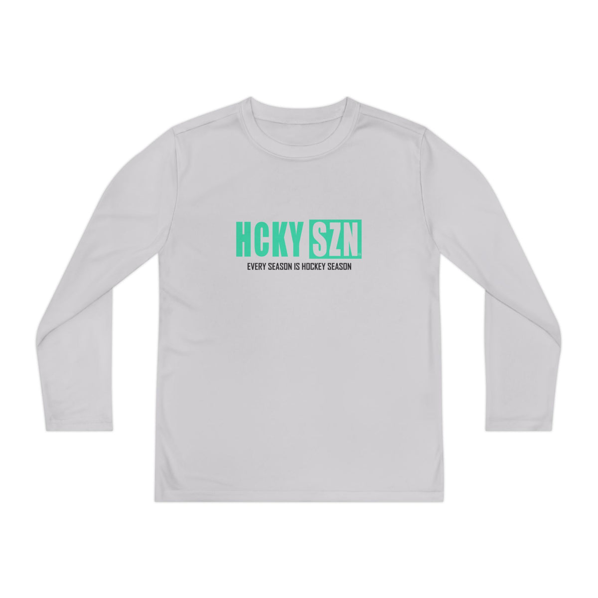 Every Season is HCKY SZN Youth Competitor Long Sleeve Tee (Seafoam Logo) - Various Colors