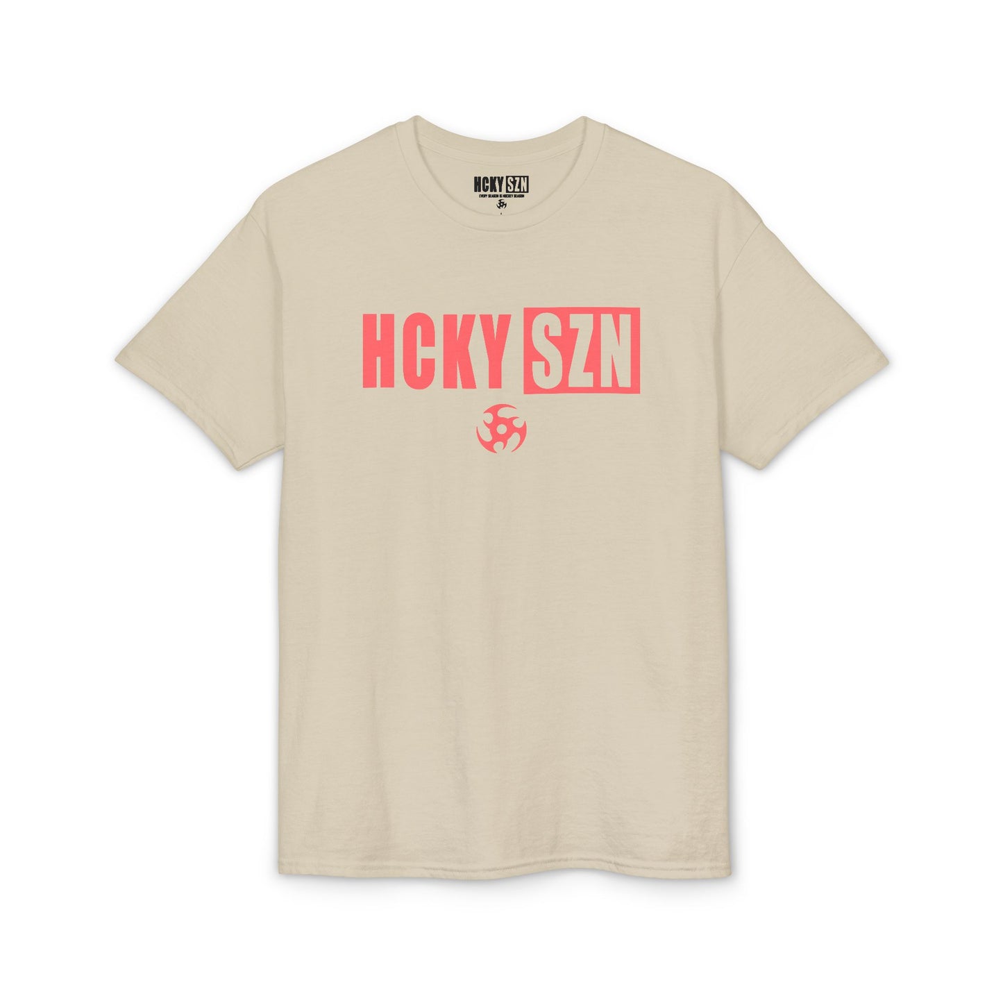 HCKY SZN Simple Star DryBlend Tee Shirt (Peach Logo) - Various Colors