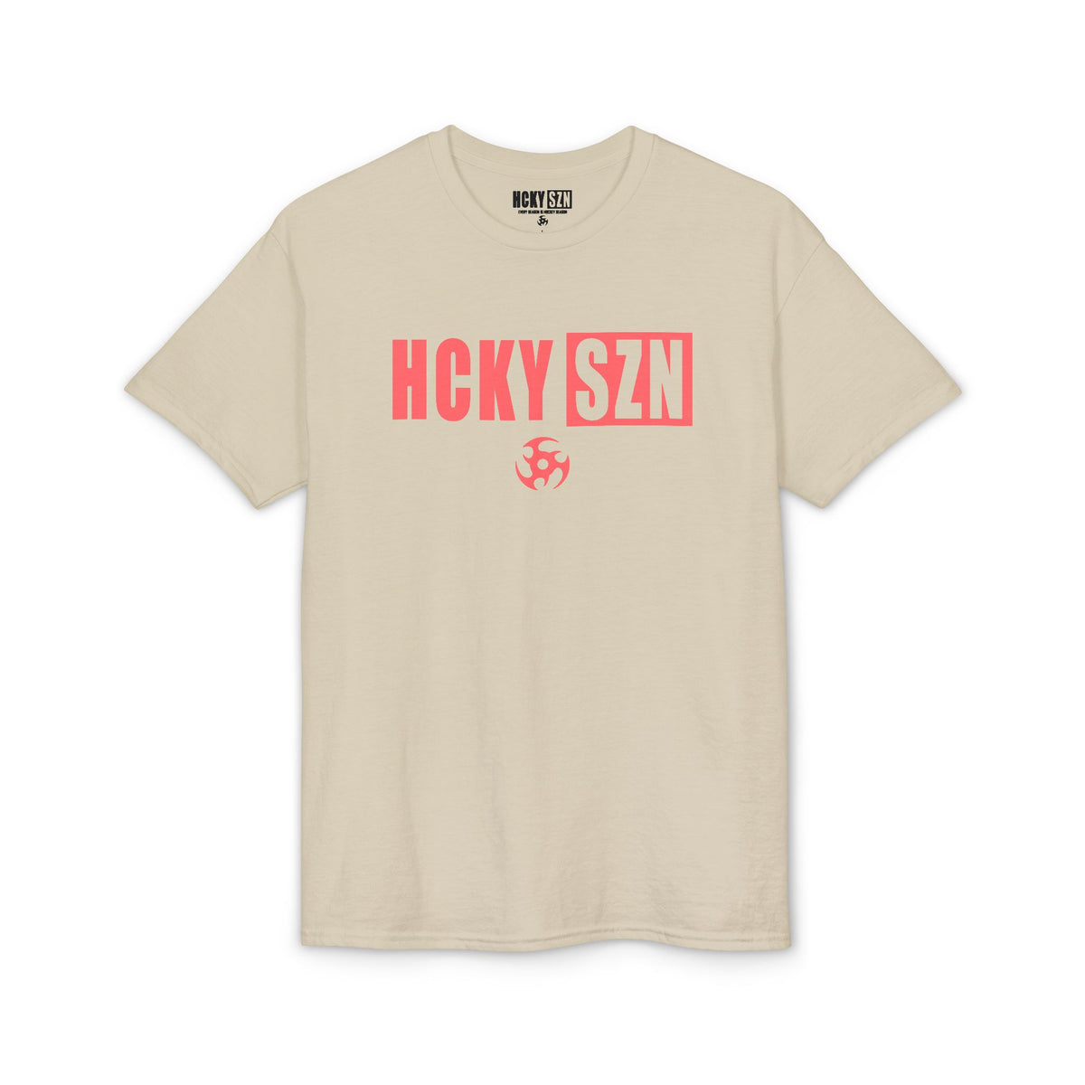 HCKY SZN Simple Star DryBlend Tee Shirt (Peach Logo) - Various Colors