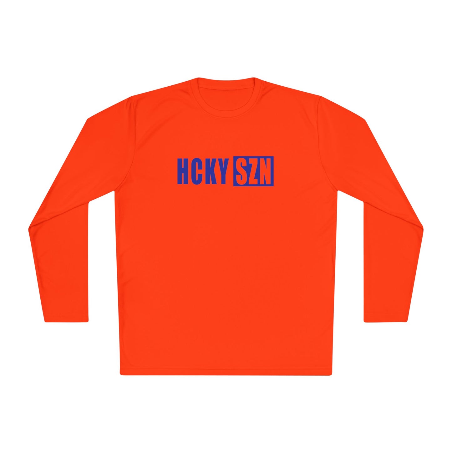 HCKY SZN Performance Long Sleeve Tee (Royal Blue Logo) - Various Colors