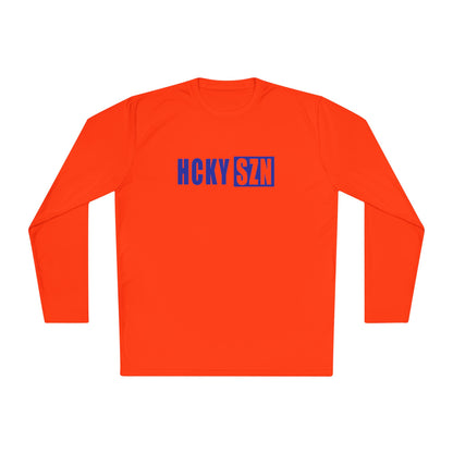 HCKY SZN Performance Long Sleeve Tee (Royal Blue Logo) - Various Colors