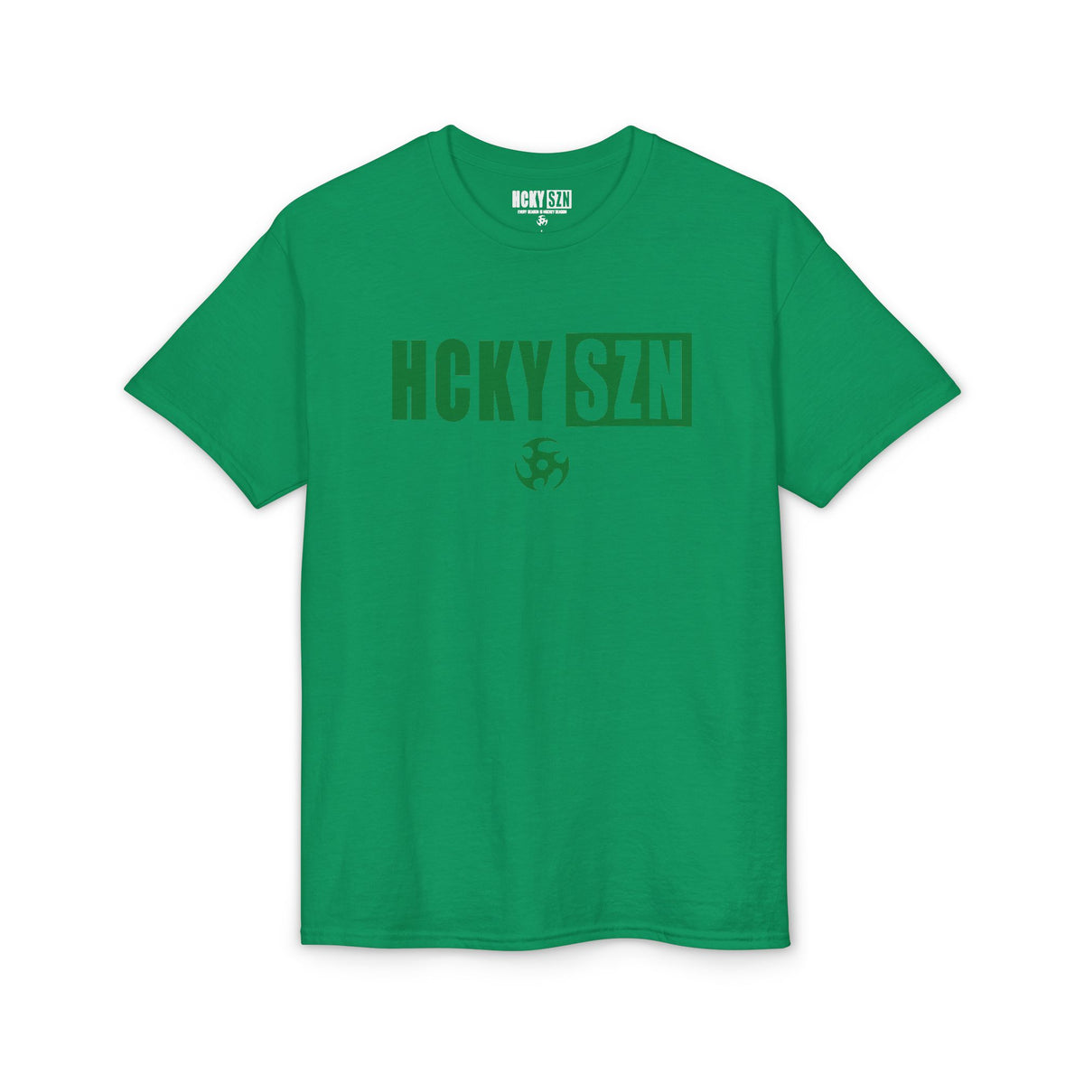 HCKY SZN Simple Star DryBlend Tee Shirt (Green Logo) - Various Colors
