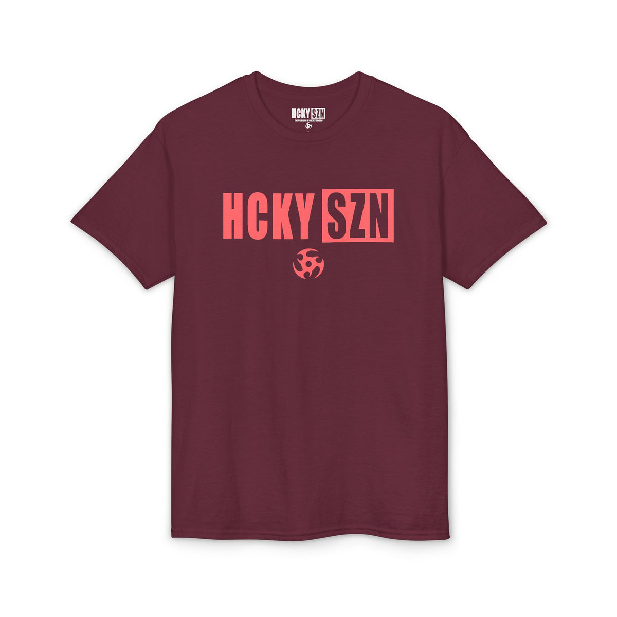 HCKY SZN Simple Star DryBlend Tee Shirt (Peach Logo) - Various Colors