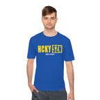 HCKYSZN (Born to Skate) Adult Performance Tee - Royal/Yellow/White