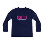 Every Season is HCKY SZN Youth Competitor Long Sleeve Tee (Hot Pink Logo) - Various Colors