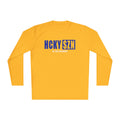 HCKYSZN (All Gas) Long Sleeve Adult Performance Tee - Gold/Royal/White