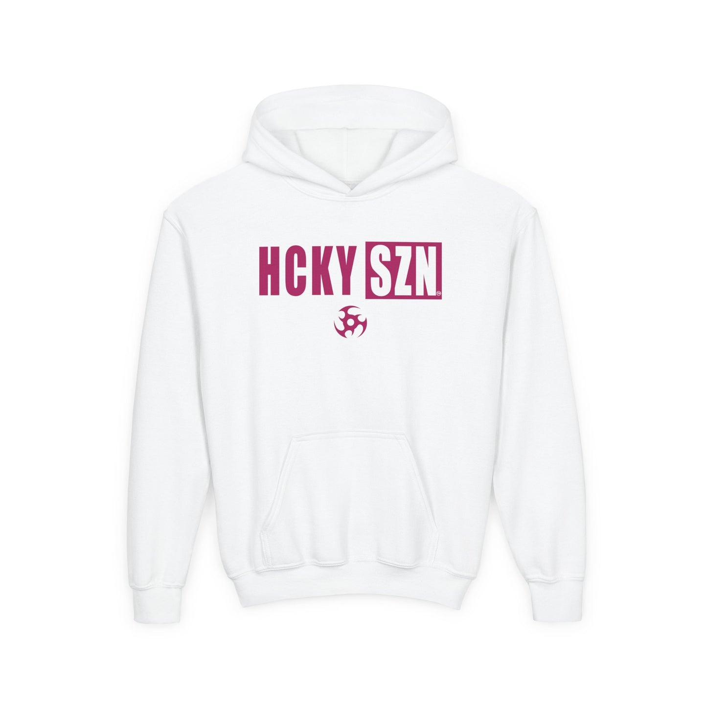 Youth HCKY SZN (Raspberry Logo) Hooded Sweatshirt - Various Colors