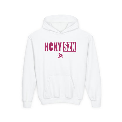 Youth HCKY SZN (Raspberry Logo) Hooded Sweatshirt - Various Colors