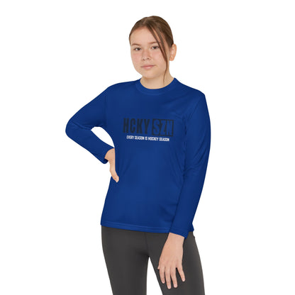 Every Season is HCKY SZN Youth Competitor Long Sleeve Tee (Navy Logo) - Various Colors