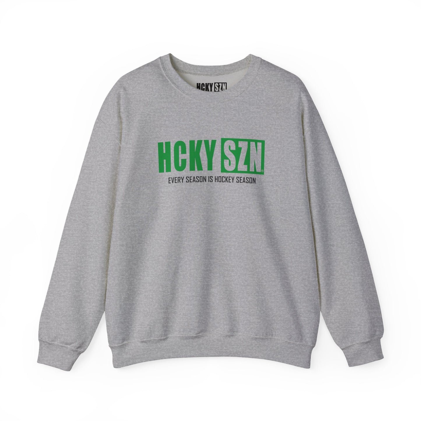 HCKY SZN Crewneck Sweatshirt (Green Logo) - Various Colors