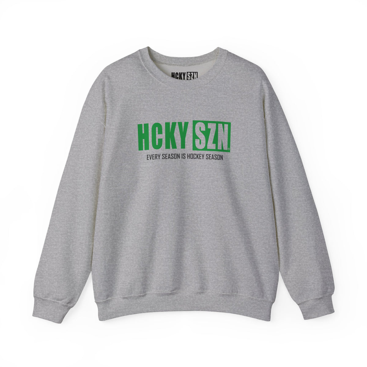 HCKY SZN Crewneck Sweatshirt (Green Logo) - Various Colors