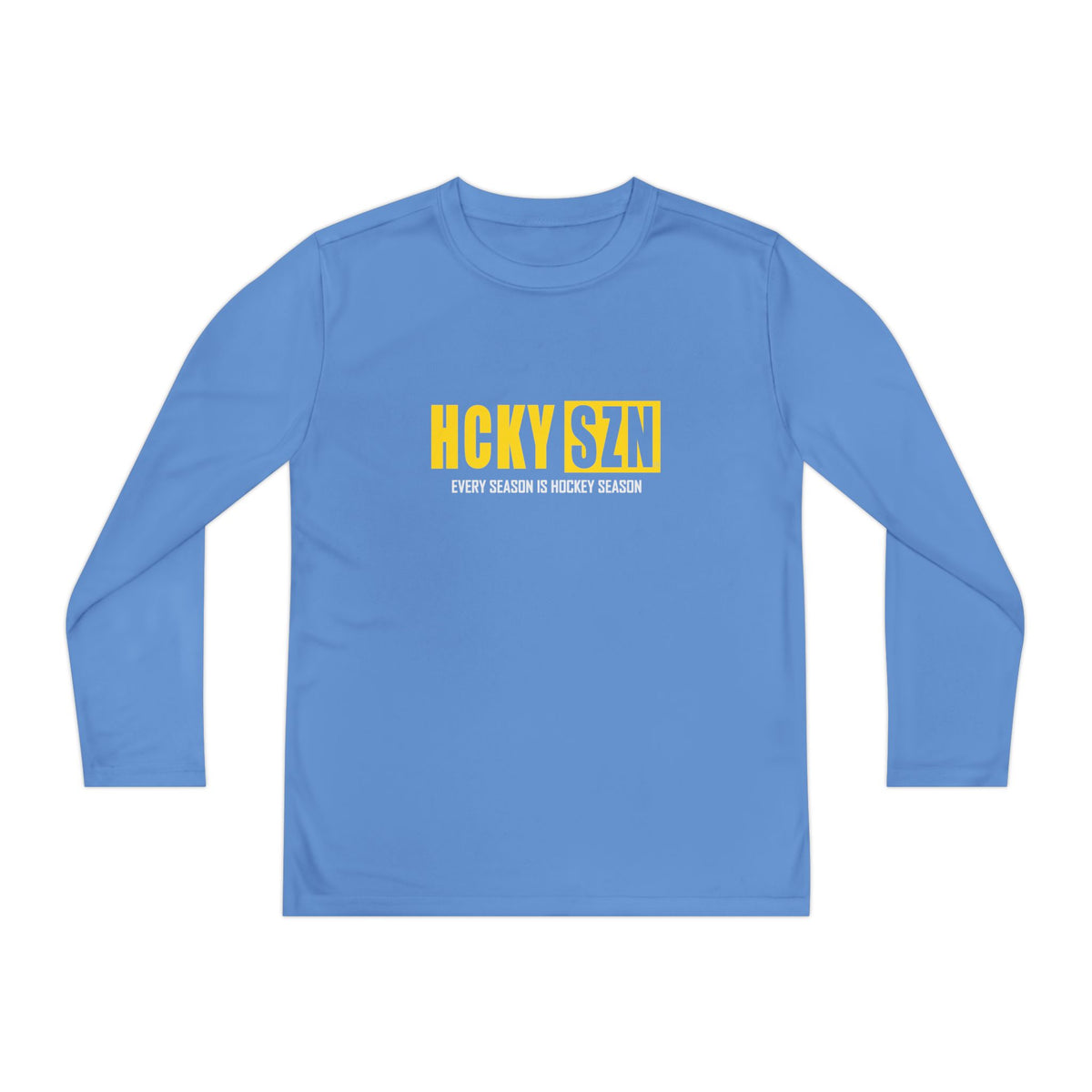 Every Season is HCKY SZN Youth Competitor Long Sleeve Tee (Yellow Logo) - Various Colors