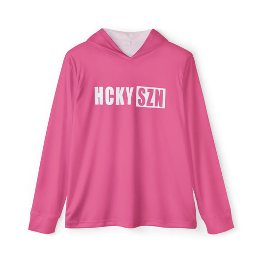 HCKY SZN Big Logo Performance Warmup Hoodie (Pink/White)