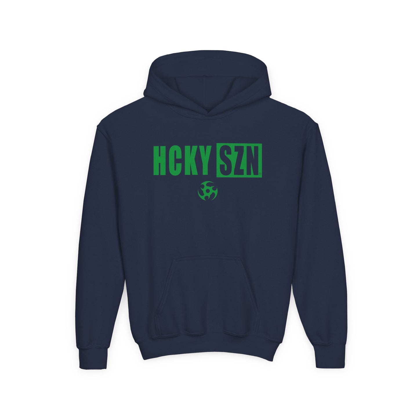 Youth HCKY SZN (Green Logo) Hooded Sweatshirt - Various Colors