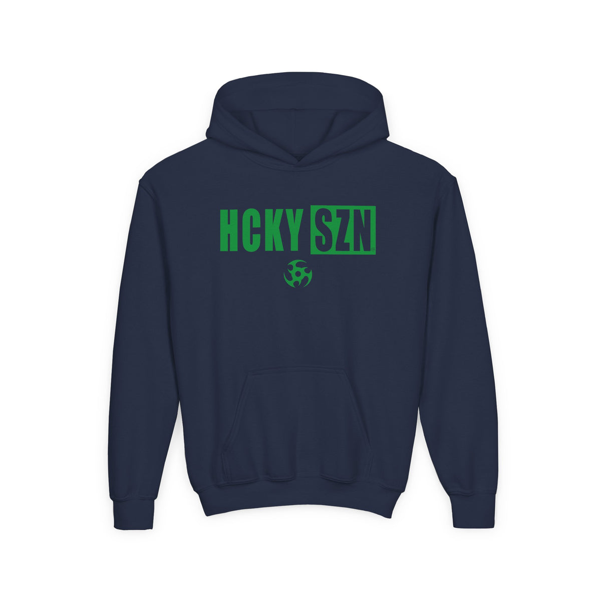 Youth HCKY SZN (Green Logo) Hooded Sweatshirt - Various Colors