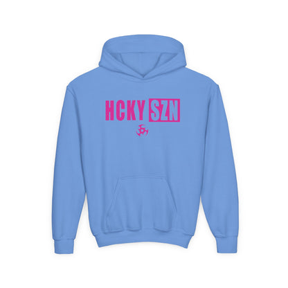 Youth HCKY SZN (Hot Pink Logo) Hooded Sweatshirt - Various Colors