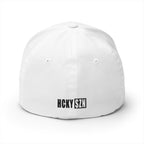 Upside Down HCKY SZN Embroidered Flex Fit Hat (White/Black)