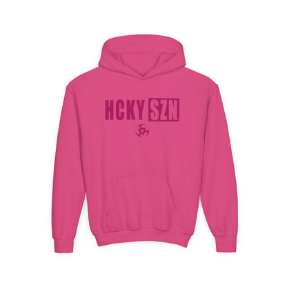 Youth HCKY SZN (Raspberry Logo) Hooded Sweatshirt - Various Colors