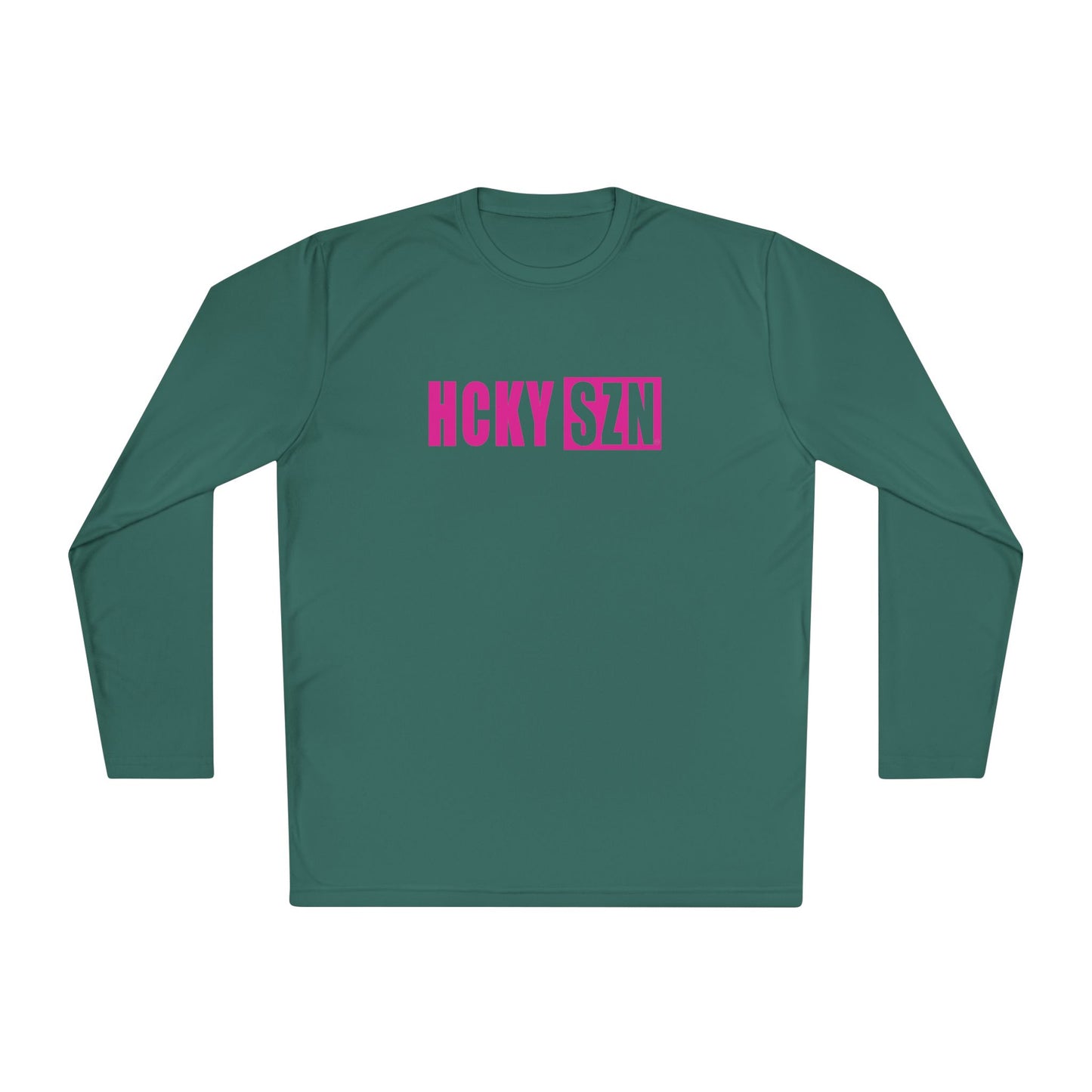 HCKY SZN Performance Long Sleeve Tee (Hot Pink Logo) - Various Colors