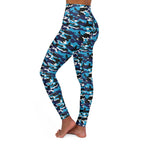 HCKY SZN High Waisted Yoga Leggings (Lightning Camo)