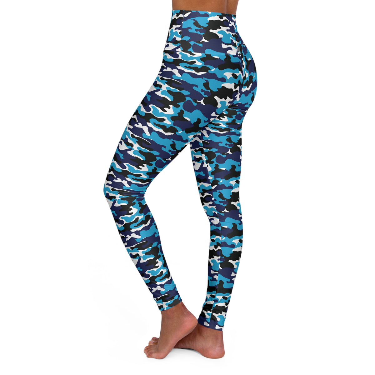 HCKY SZN High Waisted Yoga Leggings (Lightning Camo)