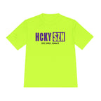 HCKYSZN (Deke Dangle) Adult Performance Tee - Neon Yellow/Purple/Black