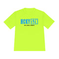 HCKYSZN (Deke Dangle) Adult Performance Tee - Neon Yellow/Sky Blue/Black