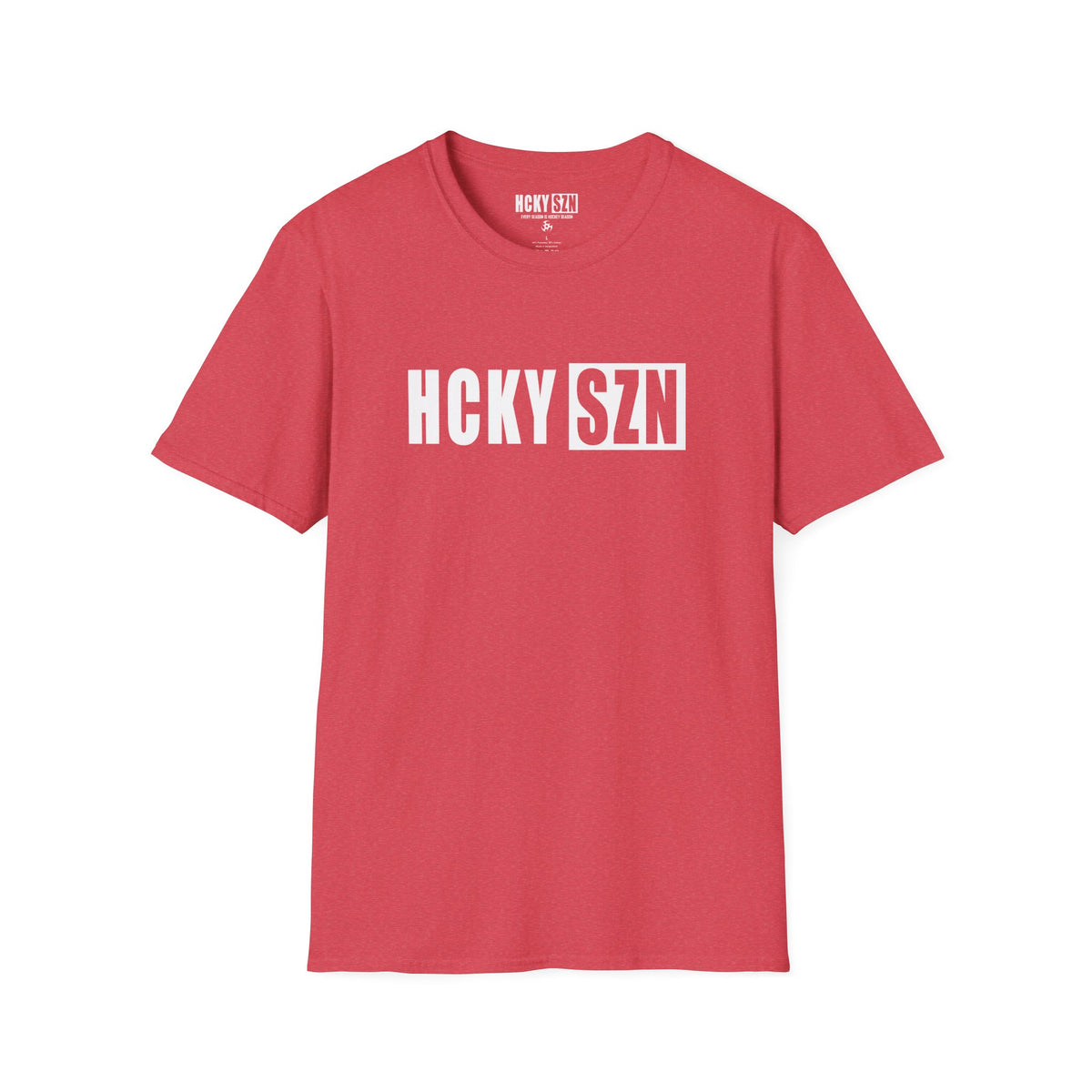 HCKY SZN Softstyle Tee Shirt (Heather Red)