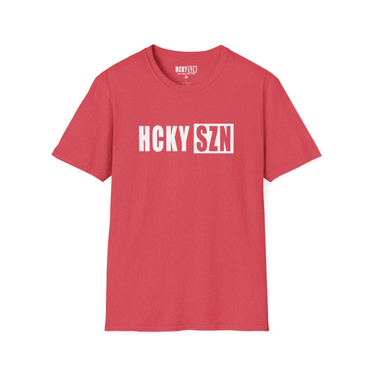 HCKY SZN Softstyle Tee Shirt (Heather Red)