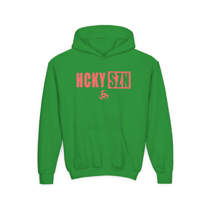Youth HCKY SZN (Peach Logo) Hooded Sweatshirt - Various Colors