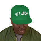 Upside Down HCKY SZN Embroidered Snapback Hat (Green)