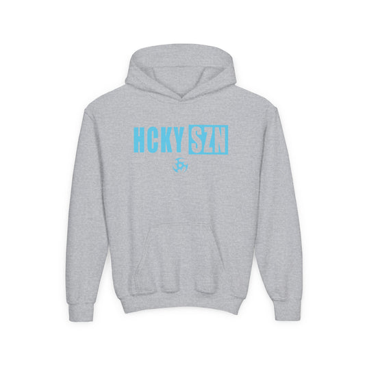 Youth HCKY SZN (Sky Blue Logo) Hooded Sweatshirt - Various Colors