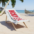 Every Season is HCKY SZN Beach Towel (White/Red)