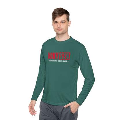 Every Season is HCKYSZN Performance Long Sleeve Tee - Red Logo