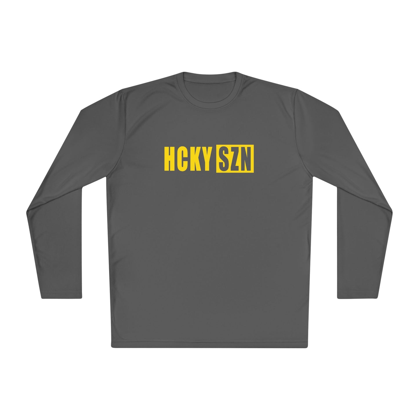 HCKY SZN Performance Long Sleeve Tee (Yellow Logo) - Various Colors