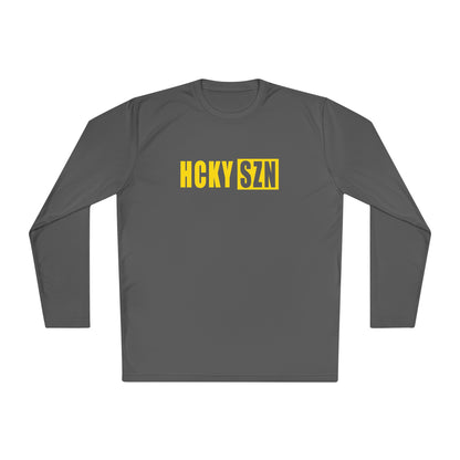 HCKY SZN Performance Long Sleeve Tee (Yellow Logo) - Various Colors