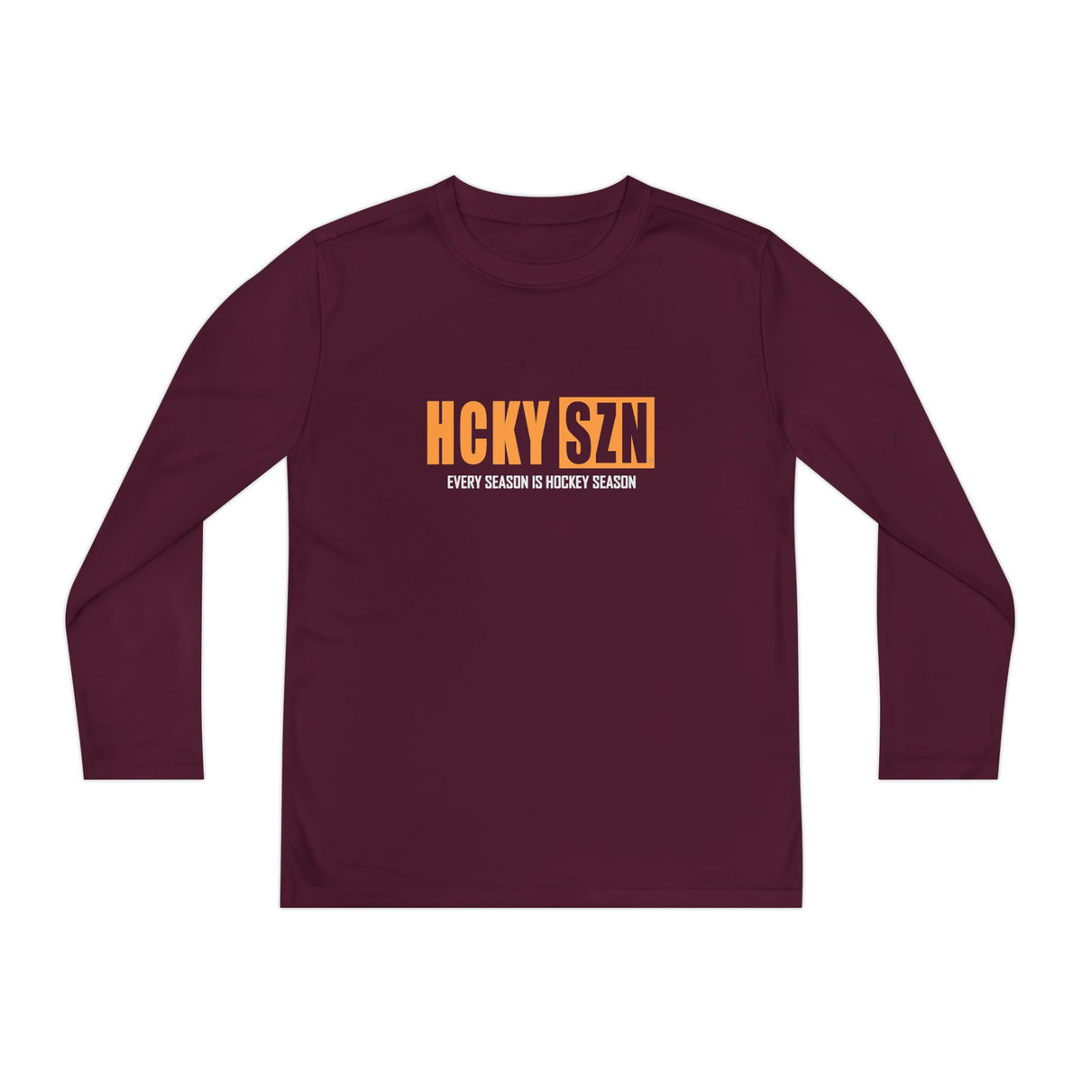 Every Season is HCKY SZN Youth Competitor Long Sleeve Tee (Mango Logo) - Various Colors