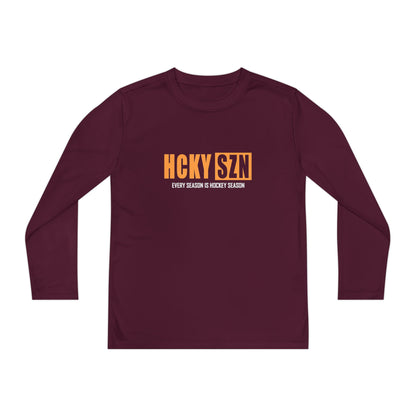 Every Season is HCKY SZN Youth Competitor Long Sleeve Tee (Mango Logo) - Various Colors