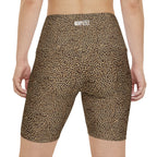HKY SZN High Waisted Workout Shorts (Leopard Print)