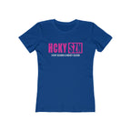 Every Season Is Hockey Season Women's Boyfriend Tee (Hot Pink Logo) - Various Colors