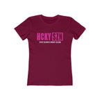 Every Season Is Hockey Season Women's Boyfriend Tee (Hot Pink Logo) - Various Colors