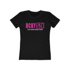 Every Season Is Hockey Season Women's Boyfriend Tee (Hot Pink Logo) - Various Colors