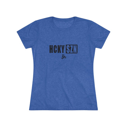 Women’s Hockey Vibe Triblend Tee (Black Logo)