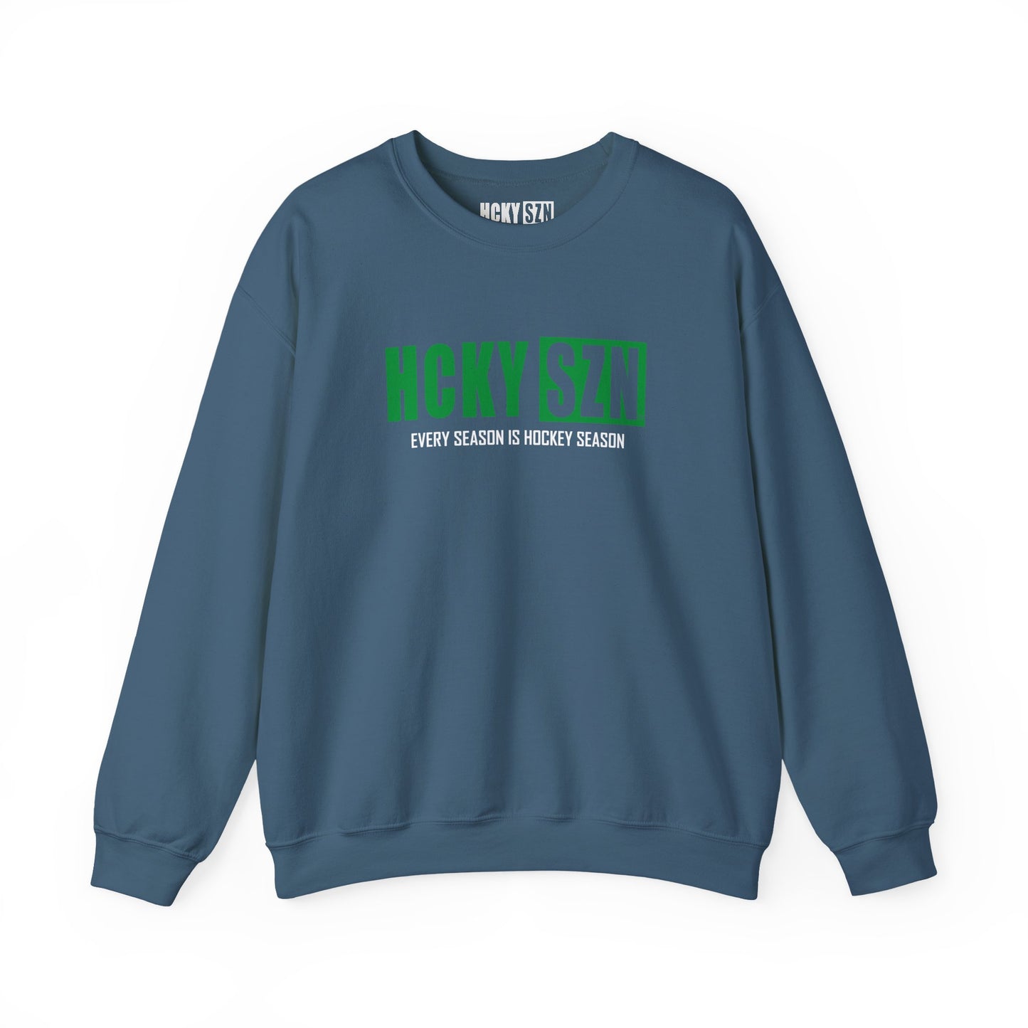 HCKY SZN Crewneck Sweatshirt (Green Logo) - Various Colors