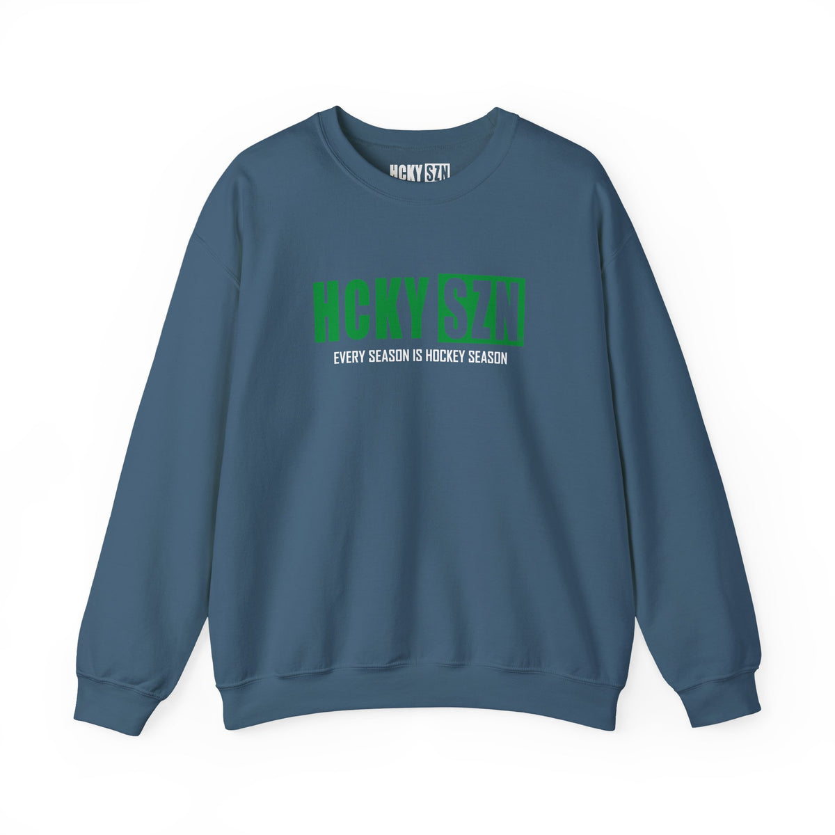 HCKY SZN Crewneck Sweatshirt (Green Logo) - Various Colors