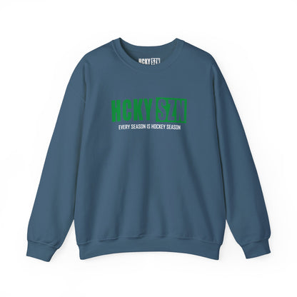 HCKY SZN Crewneck Sweatshirt (Green Logo) - Various Colors