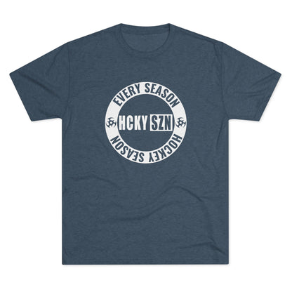 HCKY SZN Circle Logo TriBlend Tee Shirt (White) - Various Colors