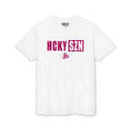 HCKY SZN Simple Star DryBlend Tee Shirt (Raspberry Logo) - Various Colors